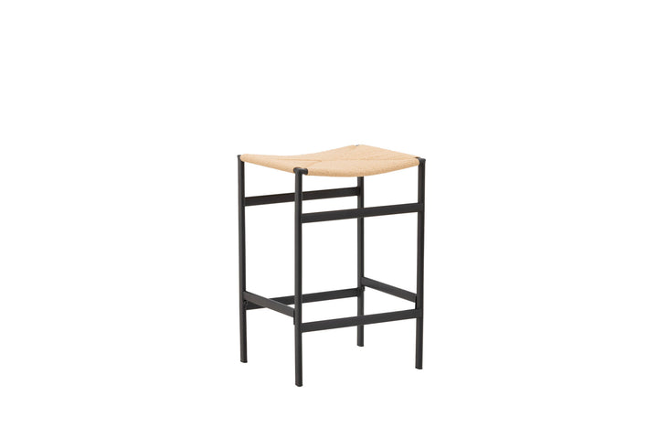 Venture Home Polly Bar Chair 2-pack - Black / Nature Rubberwood , Seat Rope