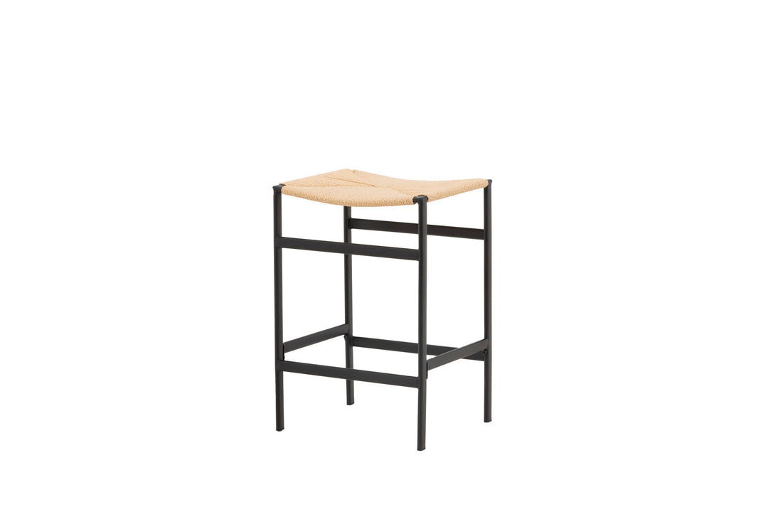 Venture Home Polly Bar Chair 2-pack - Black / Nature Rubberwood , Seat Rope