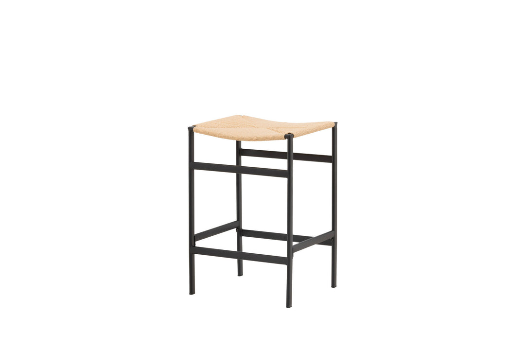 Venture Home Polly Bar Chair 2-pack - Black / Nature Rubberwood , Seat Rope