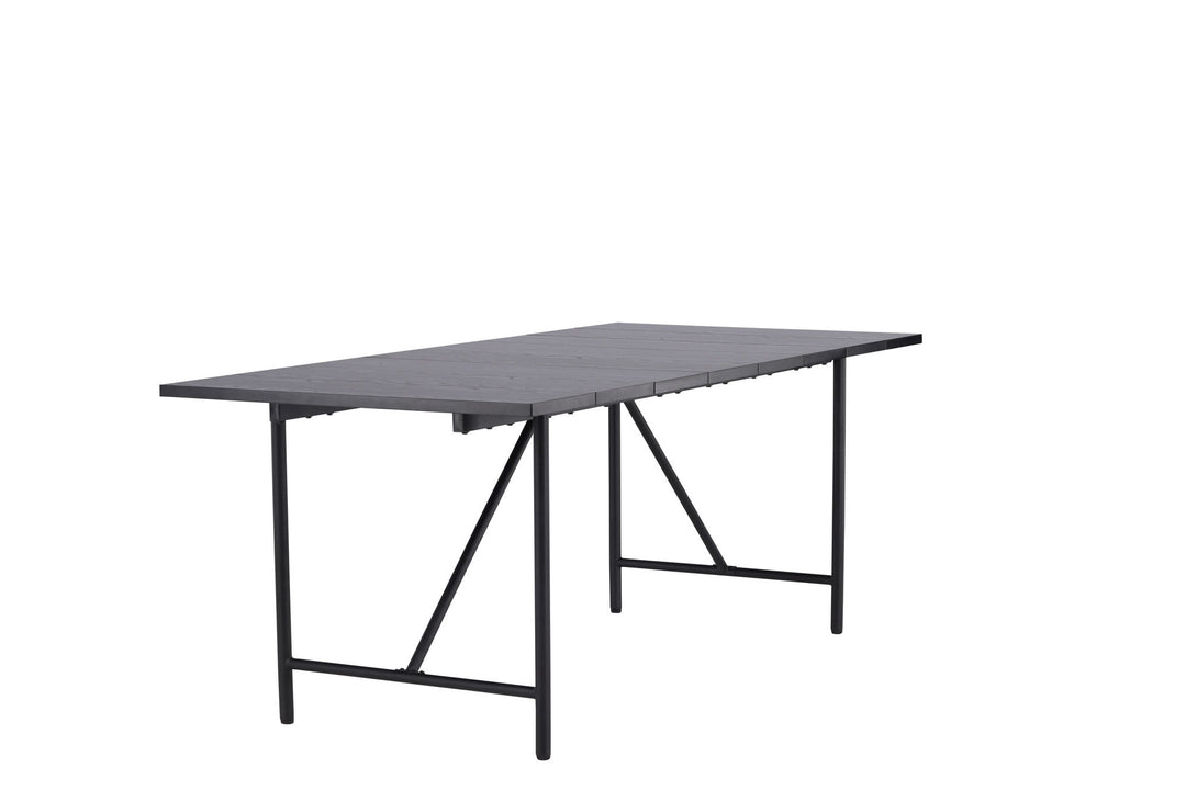 Venture Home Astrid Dining Table 200*75 - Matte black / Matte black MDF with veneer