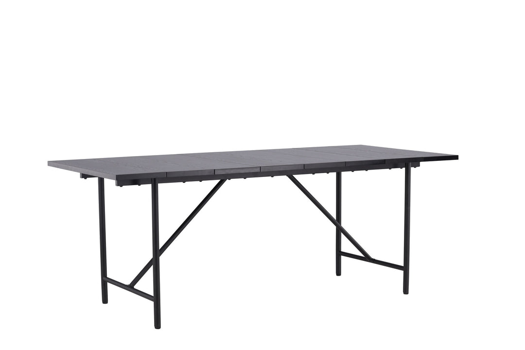 Venture Home Astrid Dining Table 200*75 - Matte black / Matte black MDF with veneer