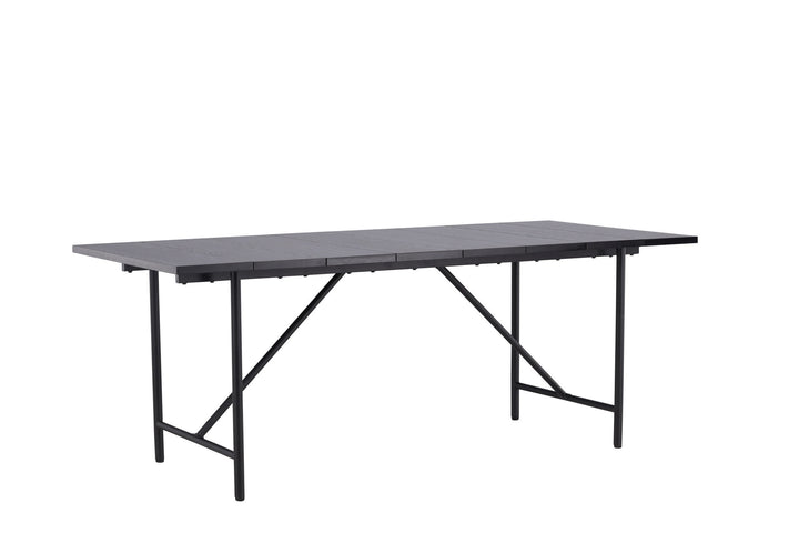 Venture Home Astrid Dining Table 200*75 - Matte black / Matte black MDF with veneer