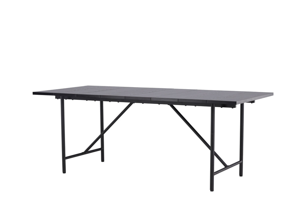 Venture Home Astrid Dining Table 200*75 - Matte black / Matte black MDF with veneer