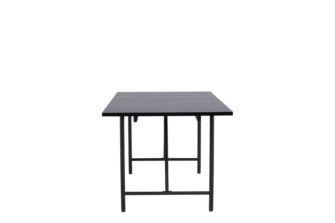 Venture Home Astrid Dining Table 200*75 - Matte black / Matte black MDF with veneer