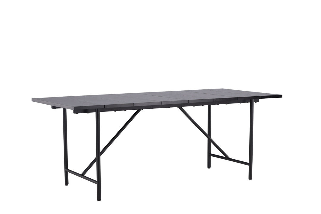 Venture Home Astrid Dining Table 200*75 - Matte black / Matte black MDF with veneer