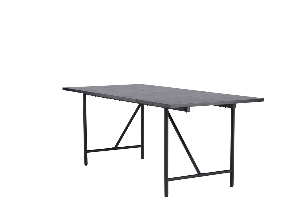 Venture Home Astrid Dining Table 200*75 - Matte black / Matte black MDF with veneer