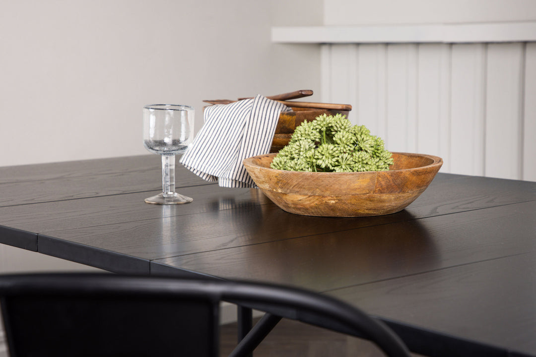 Venture Home Astrid Dining Table 200*75 - Matte black / Matte black MDF with veneer