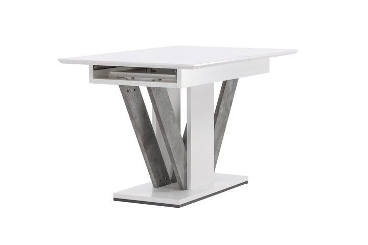 Venture Home Disa Dining Table 120/160*80 - White / Grey MDF