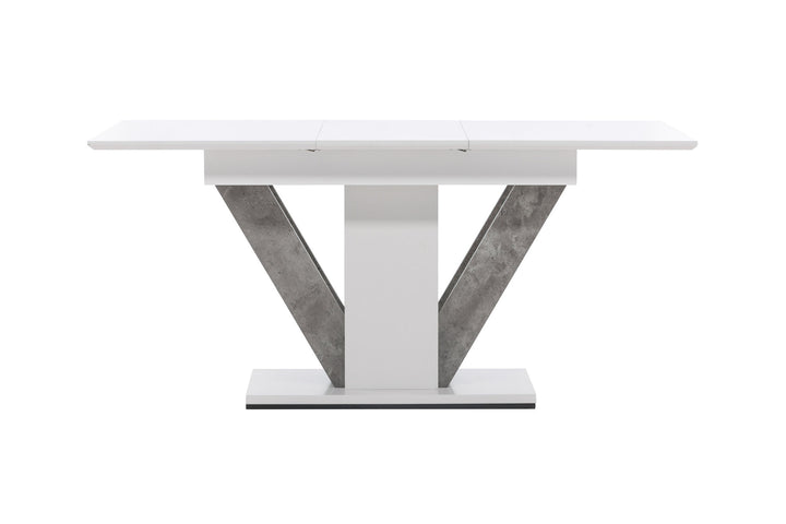 Venture Home Disa Dining Table 120/160*80 - White / Grey MDF