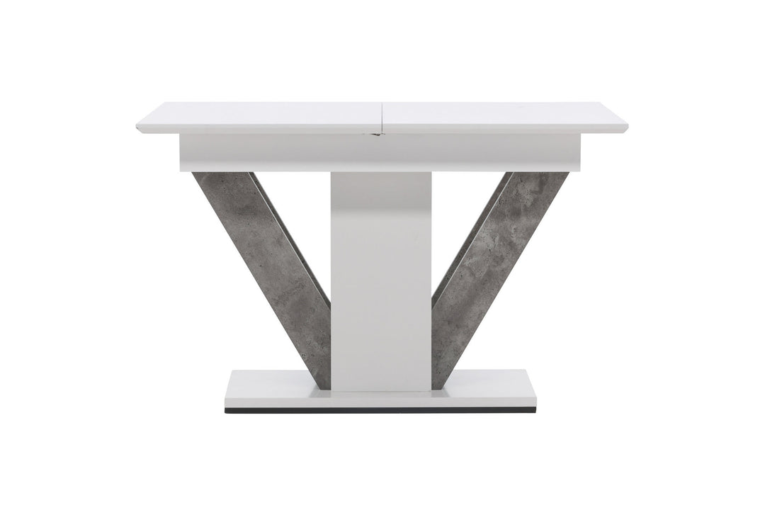 Venture Home Disa Dining Table 120/160*80 - White / Grey MDF