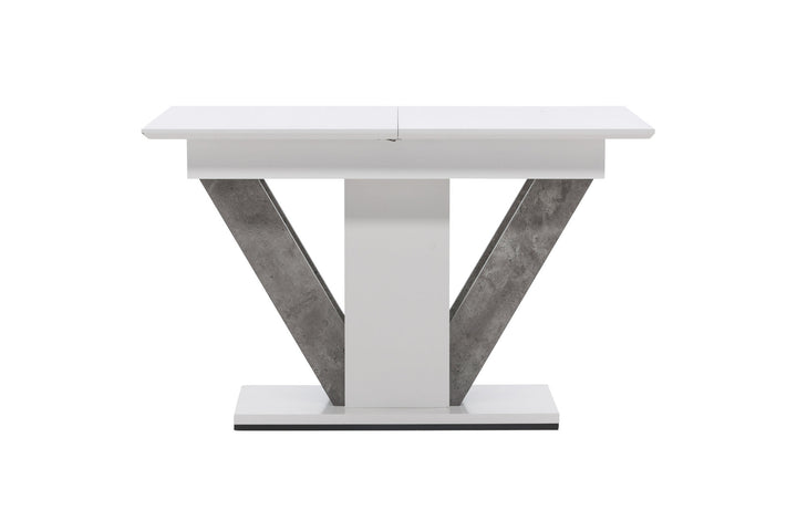 Venture Home Disa Dining Table 120/160*80 - White / Grey MDF