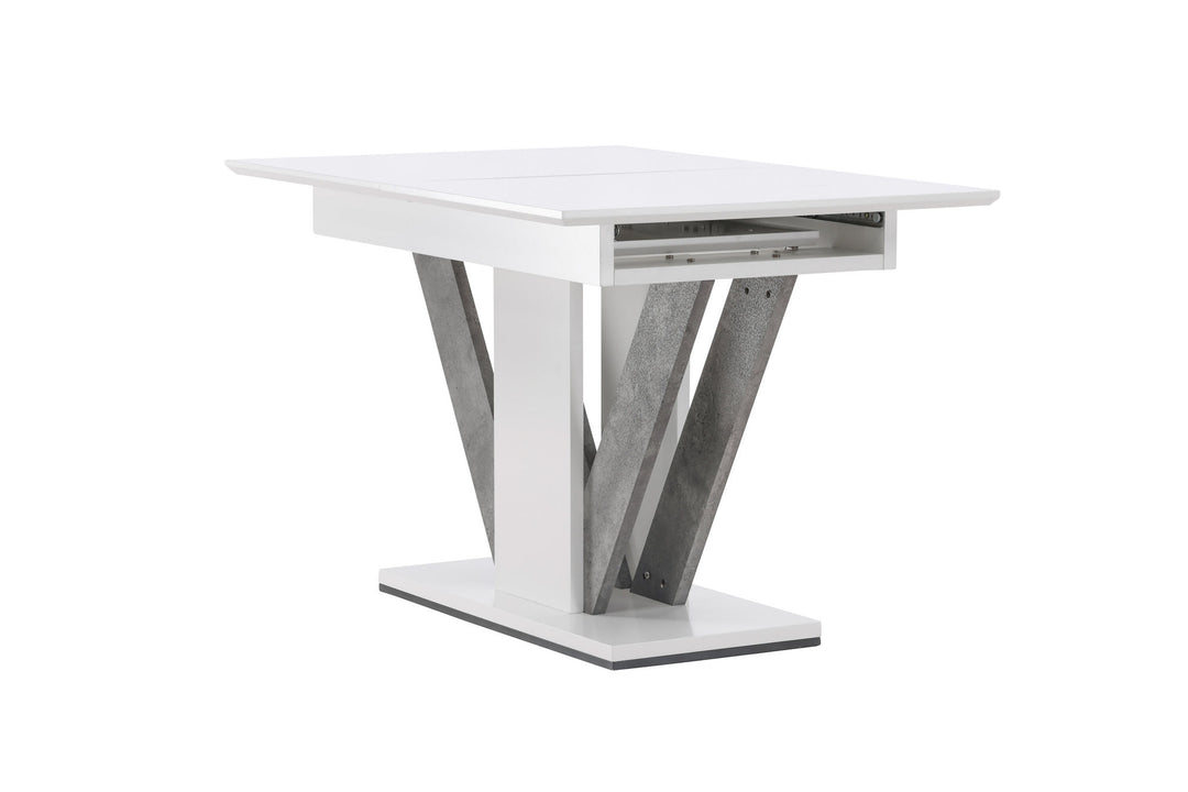 Venture Home Disa Dining Table 120/160*80 - White / Grey MDF