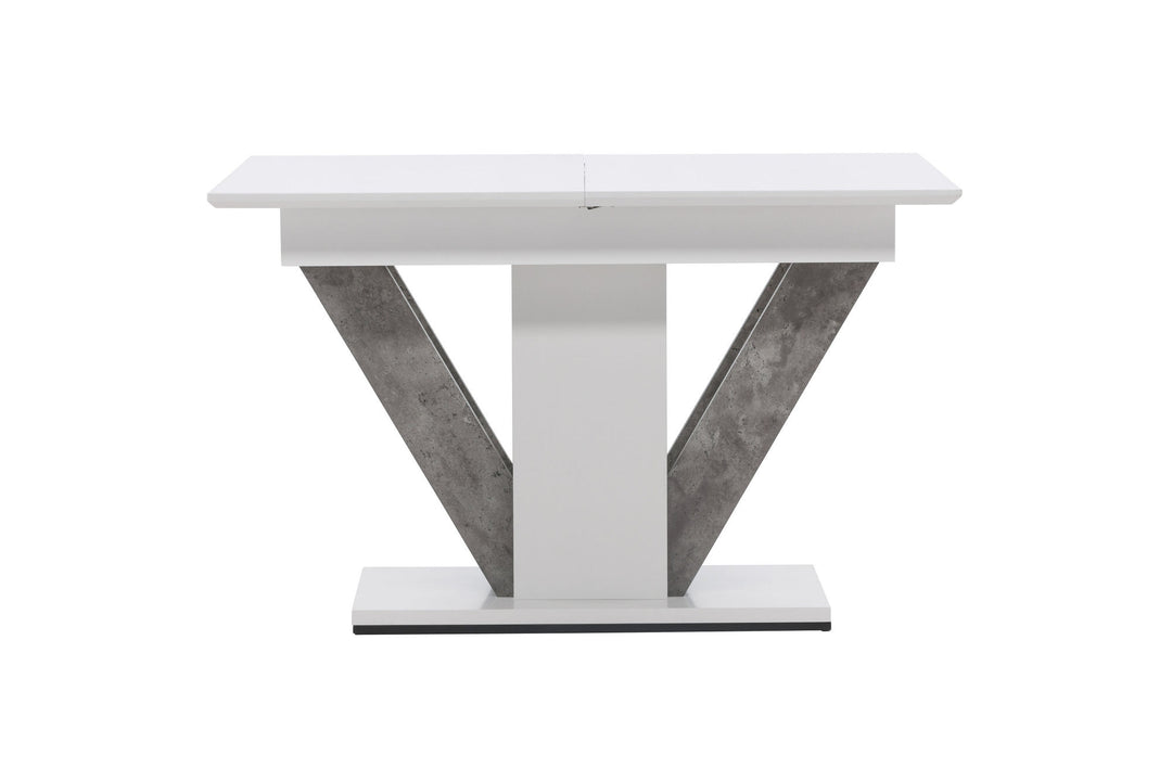 Venture Home Disa Dining Table 120/160*80 - White / Grey MDF