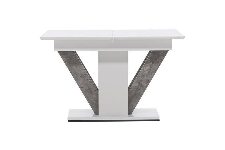 Venture Home Disa Dining Table 120/160*80 - White / Grey MDF