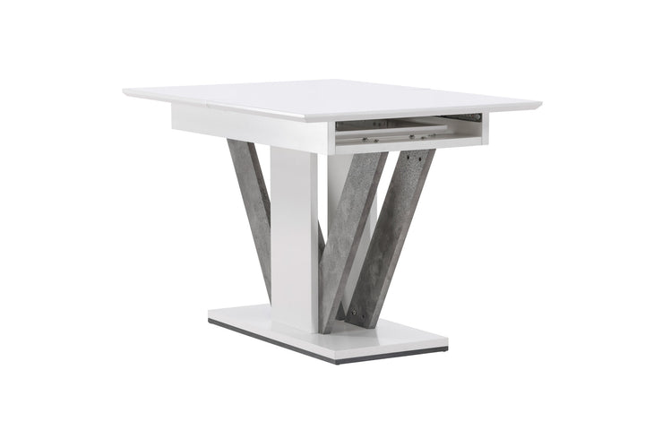 Venture Home Disa Dining Table 120/160*80 - White / Grey MDF