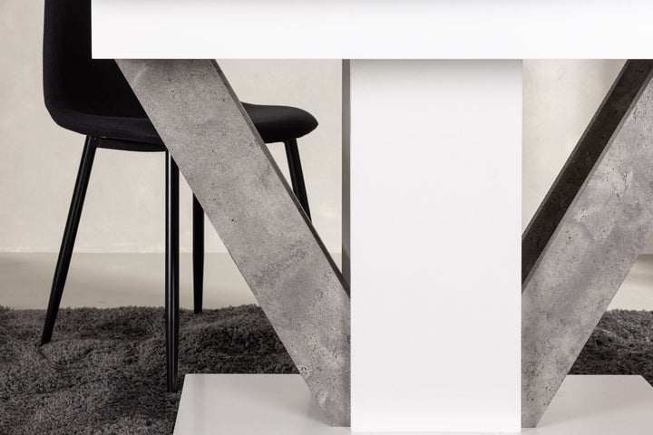 Venture Home Disa Dining Table 120/160*80 - White / Grey MDF