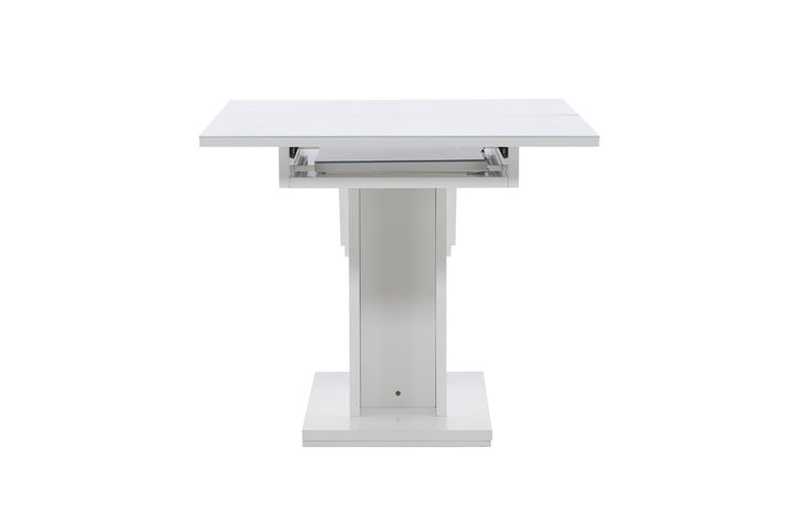 Venture Home Pluto Dining Table 120/160*90- White / MDF Glass