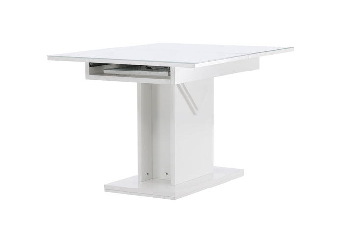 Venture Home Pluto Dining Table 120/160*90- White / MDF Glass