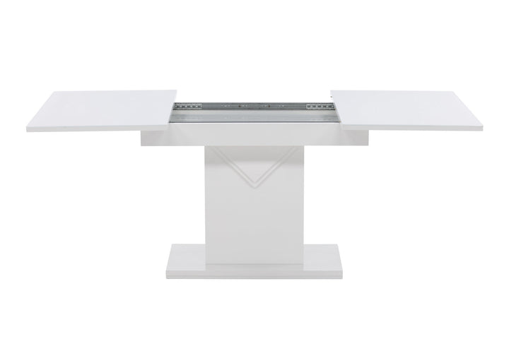 Venture Home Pluto Dining Table 120/160*90- White / MDF Glass