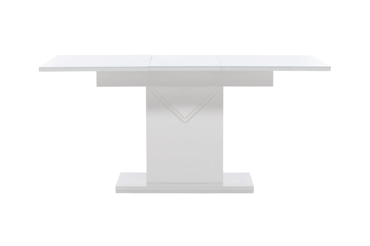 Venture Home Pluto Dining Table 120/160*90- White / MDF Glass