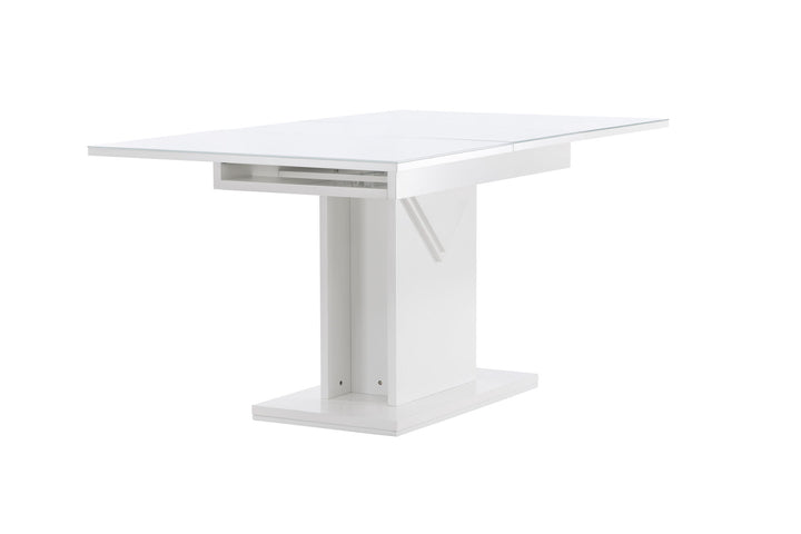 Venture Home Pluto Dining Table 120/160*90- White / MDF Glass