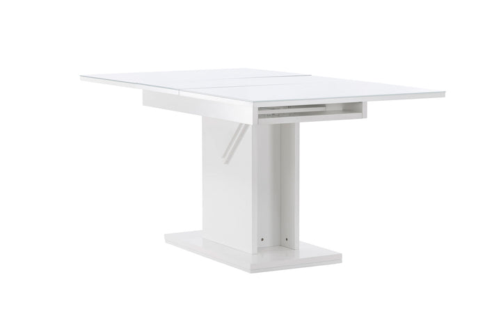 Venture Home Pluto Dining Table 120/160*90- White / MDF Glass