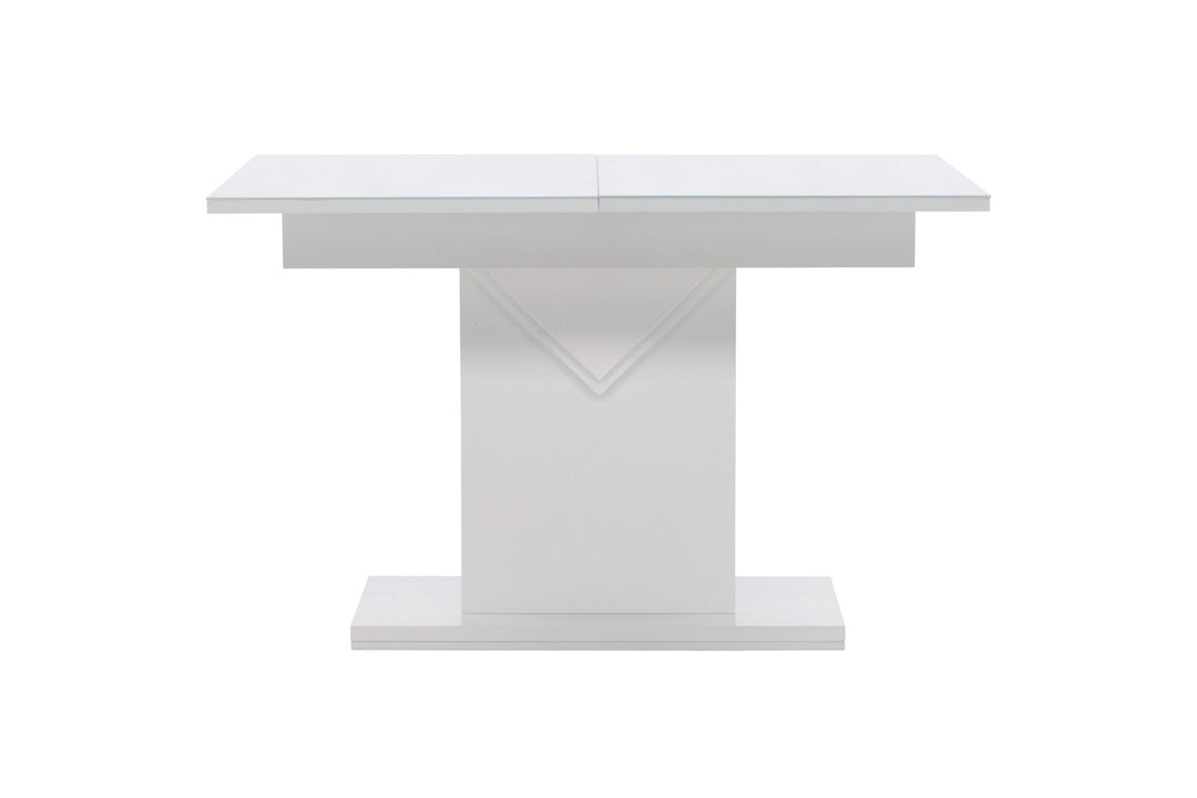 Venture Home Pluto Dining Table 120/160*90- White / MDF Glass