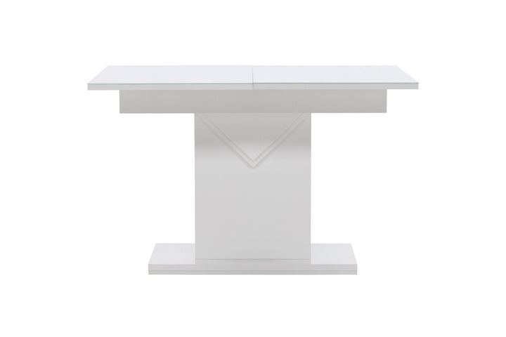Venture Home Pluto Dining Table 120/160*90- White / MDF Glass