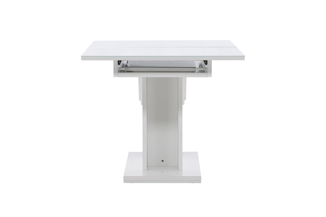 Venture Home Pluto Dining Table 120/160*90- White / MDF Glass
