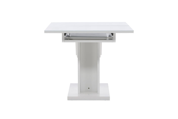 Venture Home Pluto Dining Table 120/160*90- White / MDF Glass