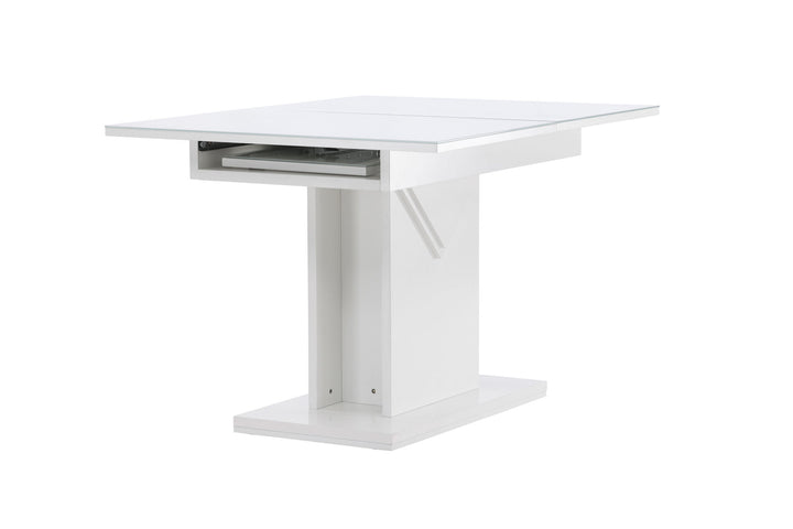 Venture Home Pluto Dining Table 120/160*90- White / MDF Glass
