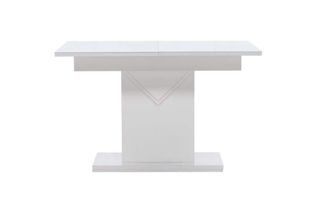 Venture Home Pluto Dining Table 120/160*90- White / MDF Glass