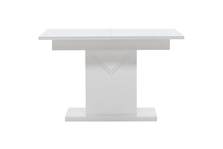 Venture Home Pluto Dining Table 120/160*90- White / MDF Glass