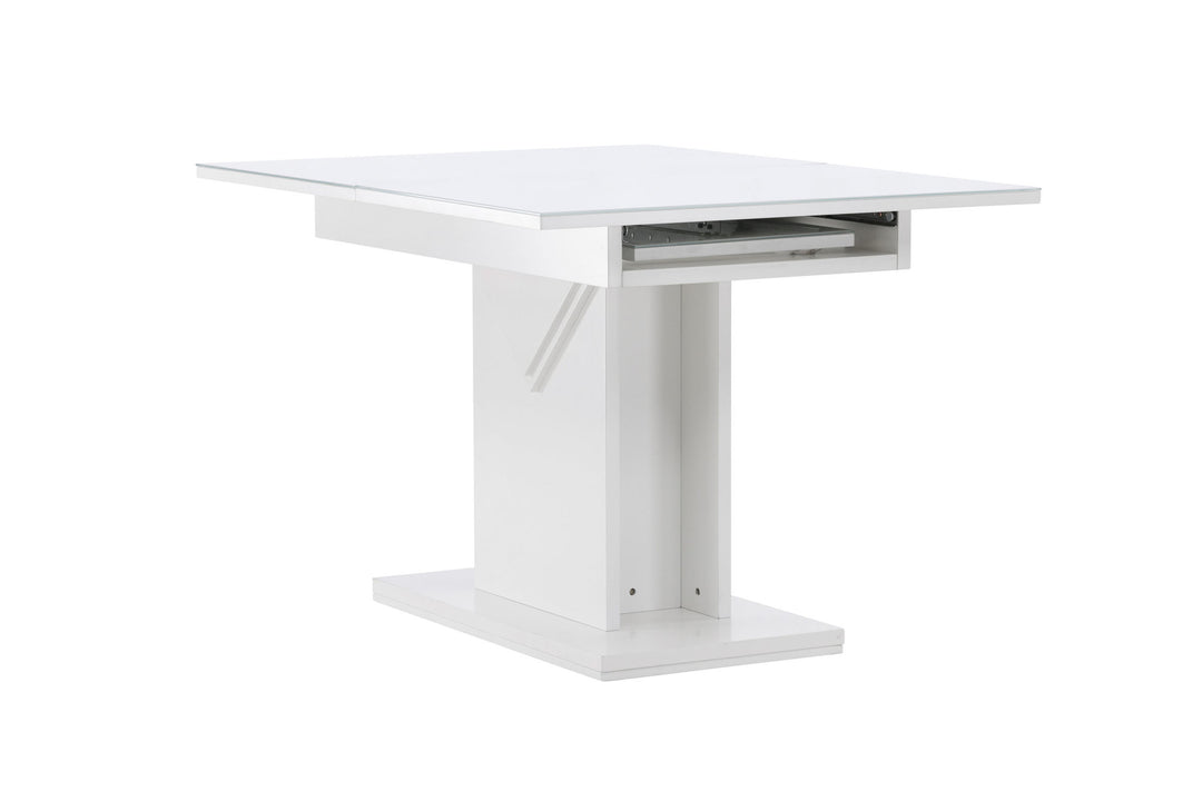 Venture Home Pluto Dining Table 120/160*90- White / MDF Glass