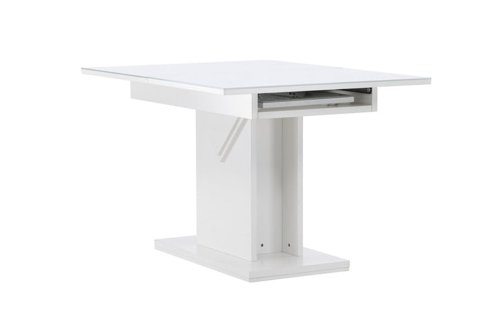 Venture Home Pluto Dining Table 120/160*90- White / MDF Glass