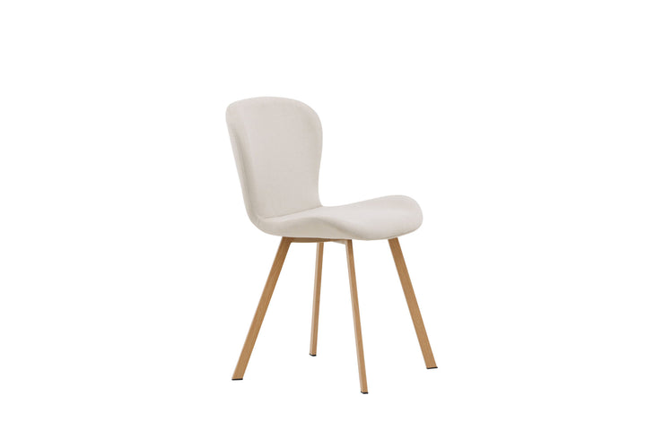 Venture Home Lilja Spisebordsstol 2-pak - Egetræslook / Beige Stof