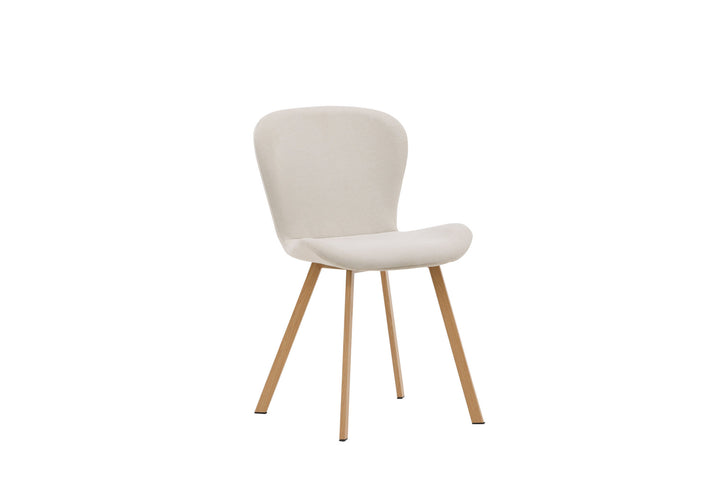 Venture Home Lilja Spisebordsstol 2-pak - Egetræslook / Beige Stof