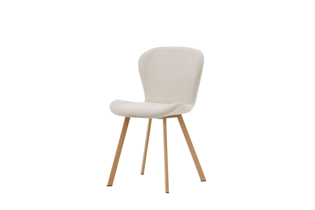 Venture Home Lilja Spisebordsstol 2-pak - Egetræslook / Beige Stof