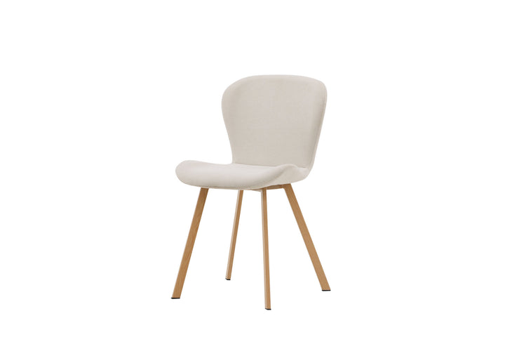 Venture Home Lilja Spisebordsstol 2-pak - Egetræslook / Beige Stof