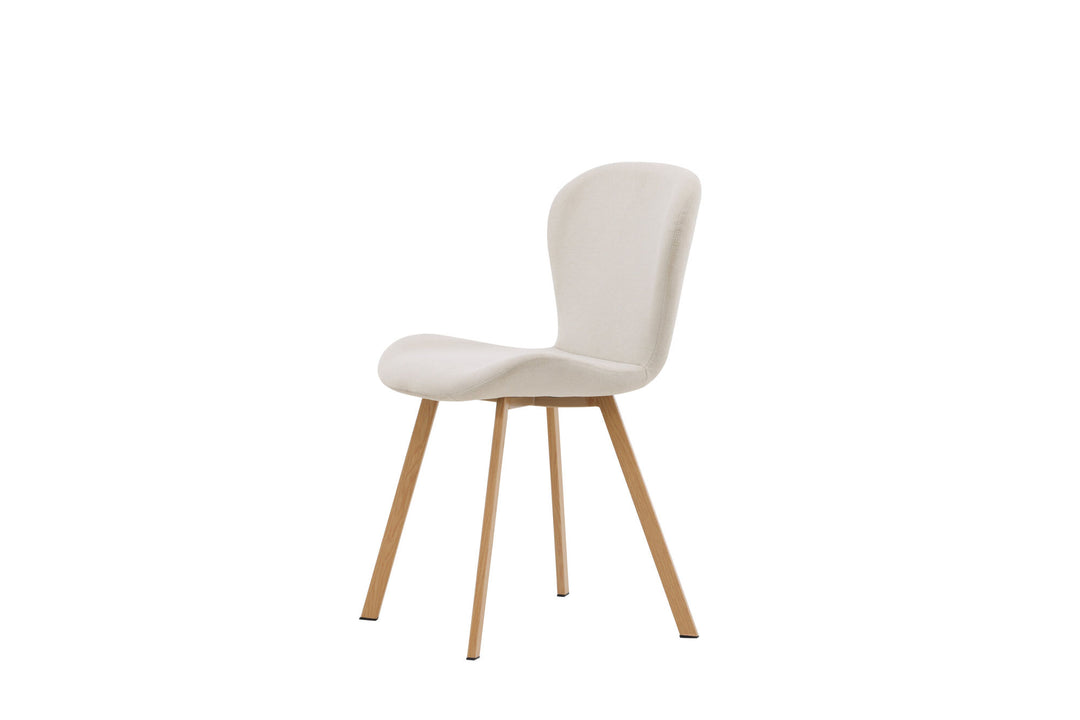 Venture Home Lilja Spisebordsstol 2-pak - Egetræslook / Beige Stof