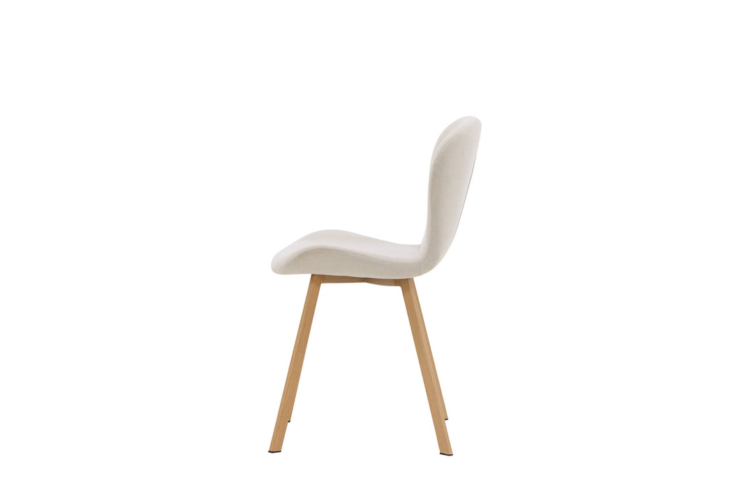 Venture Home Lilja Spisebordsstol 2-pak - Egetræslook / Beige Stof