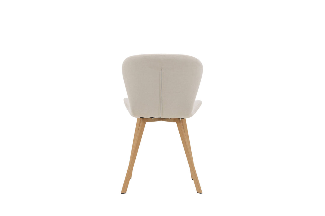 Venture Home Lilja Spisebordsstol 2-pak - Egetræslook / Beige Stof
