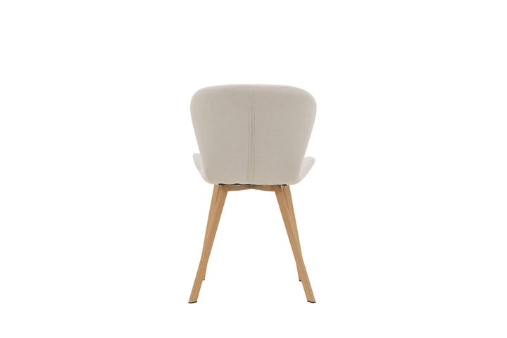 Venture Home Lilja Spisebordsstol 2-pak - Egetræslook / Beige Stof