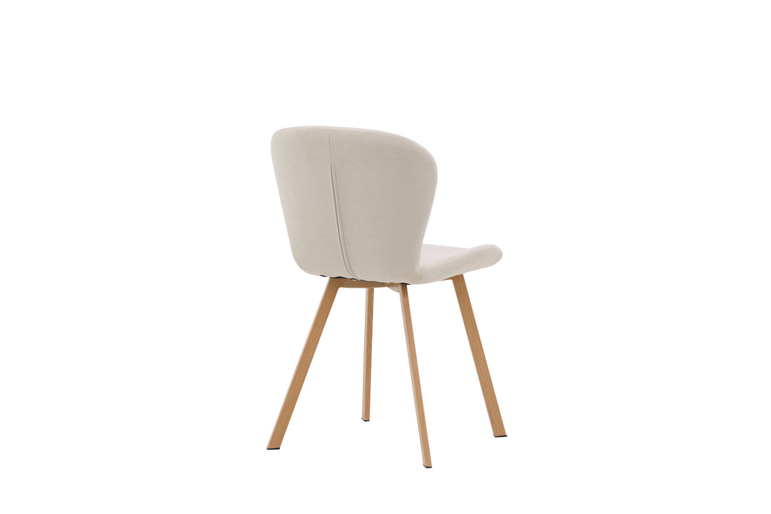 Venture Home Lilja Spisebordsstol 2-pak - Egetræslook / Beige Stof