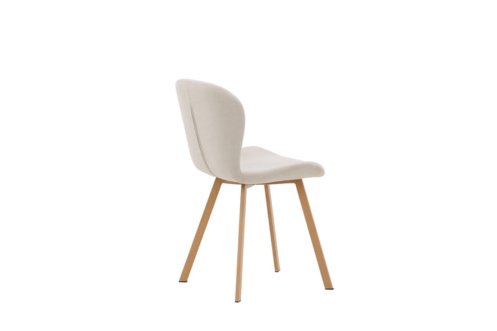 Venture Home Lilja Spisebordsstol 2-pak - Egetræslook / Beige Stof