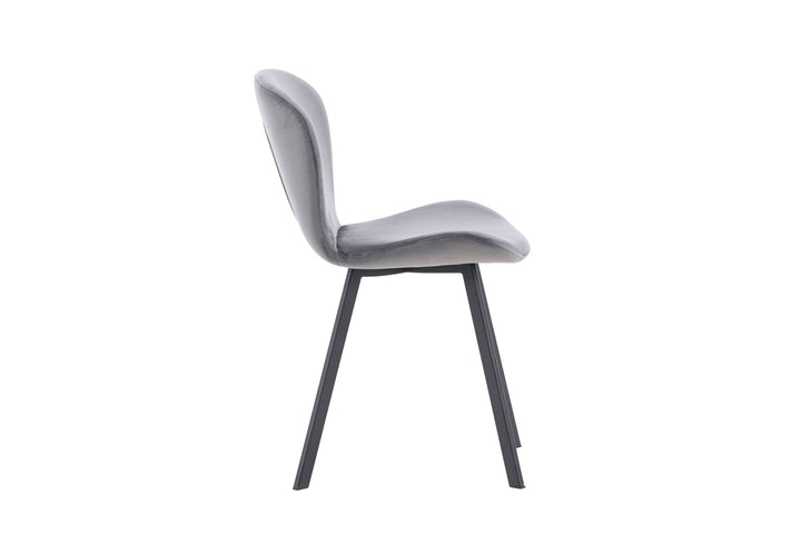 Venture Home Lilja Dining Chair 2-pack - Black / Dark grey Fabric