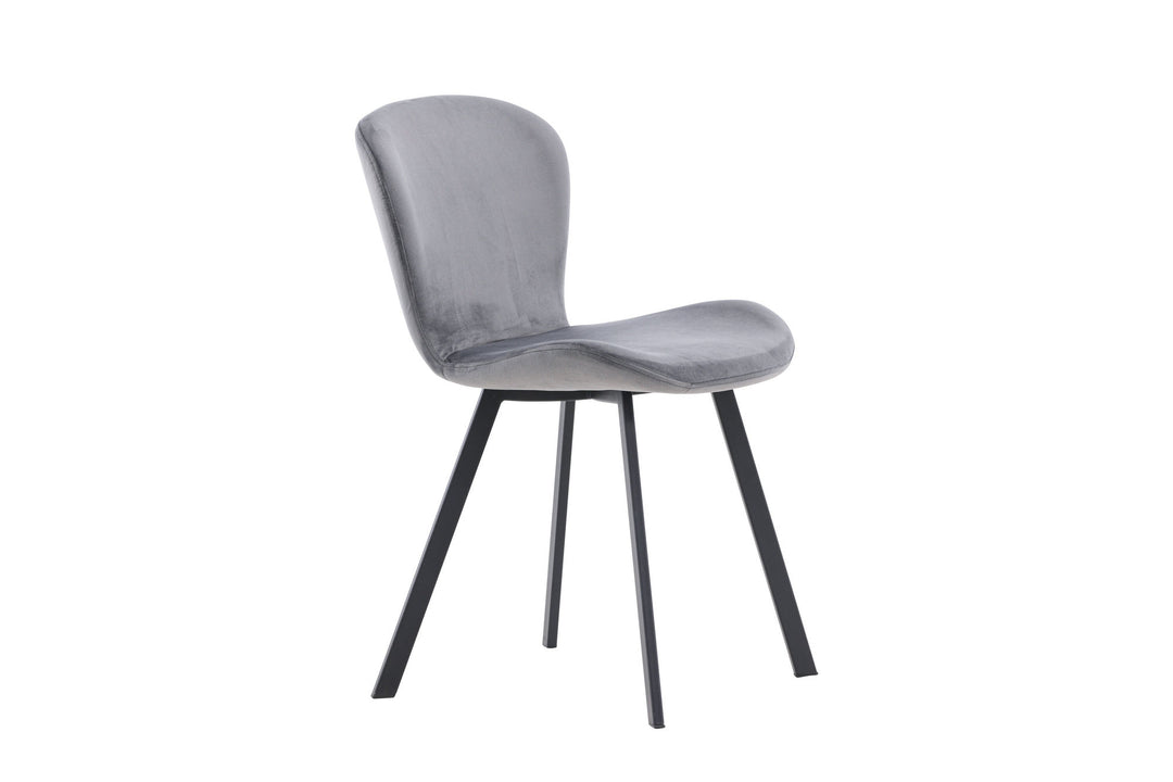 Venture Home Lilja Dining Chair 2-pack - Black / Dark grey Fabric