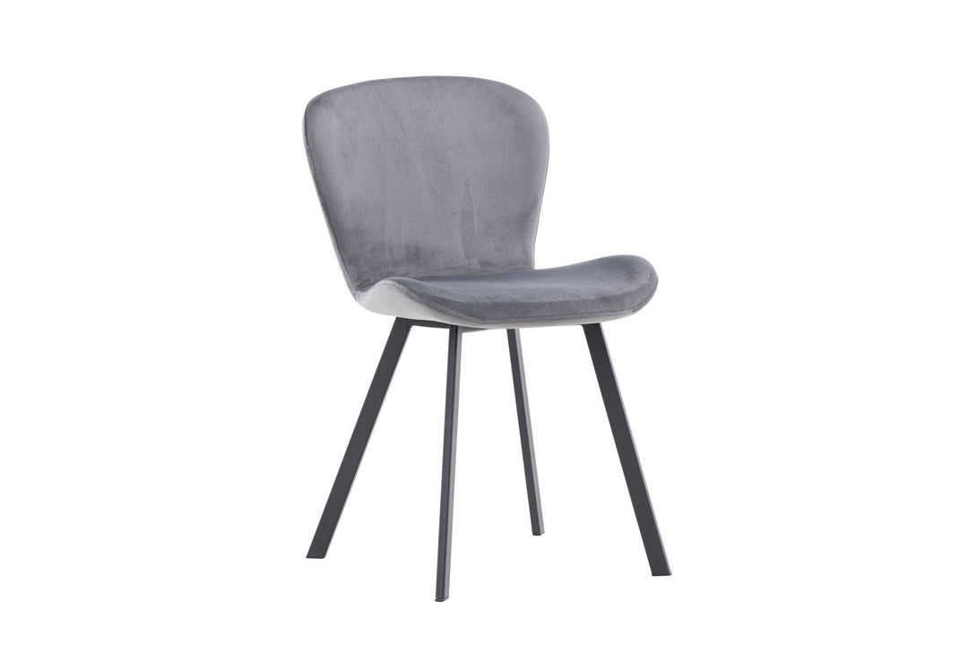 Venture Home Lilja Dining Chair 2-pack - Black / Dark grey Fabric