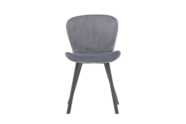 Venture Home Lilja Dining Chair 2-pack - Black / Dark grey Fabric