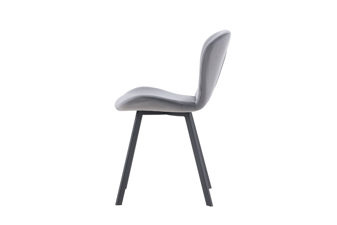 Venture Home Lilja Dining Chair 2-pack - Black / Dark grey Fabric